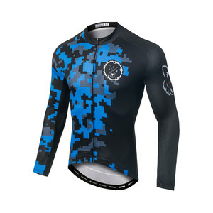 Sublimation Printed Elastic <b>Cycling</b> Long Short Sleeve Jersey Outdoor Bicycle Sports Top for Outdoor Running Driving Sports - Product Image 2
