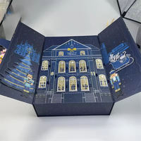 Caja de Regalo de Calendario de Adviento Plegable Personalizada y Versátil con Puerta Francesa, Caja Misteriosa de Lujo para el Cuidado de la Piel con Cuenta Regresiva de 24 Días