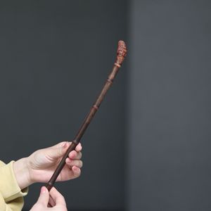 Handmade Bamboo Handle Peacock Feather Duster 53cm Long Soft Fragile Ornament Cleaner Buddha Statue Cleaning Tool - Product Image 3