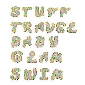 Nouvelle lettre patchs fer sur bricolage université grec lettre maquillage sac accessoires arc-en-ciel couleur anglais lettres <span class=keywords><strong>Alphabet</strong></span> de a à Z - Product Image 5