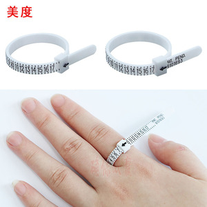 Ring Size <b>Measuring</b> Tape Plastic Adjustable Finger Gauge For Jewelry Sizing <b>Tool</b> - Product Image 5