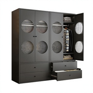 Armoire en fer |   Armoire de rangement pour vêtements d'enfants non toxique |   Casier métallique moderne pour chambre à coucher |   Simple, économique, réglable - Product Image 6