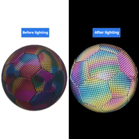 Ballon de football lumineux LED taille 5, ballon de football lumineux pour entraînement nocturne, activé par l'impact, étanche, cadeau pour enfants et adultes