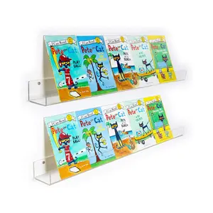 Doorzichtige Acryl Onzichtbare Zwevende Muur Planken Opknoping Zwevende Boekenplanken Voor Kinderen Clear Opslag Plank Muur Display Rack