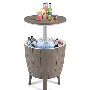 Table de bar extérieure avec seau à glace 3-en-1 en plastique de 10 gallons, réglable en hauteur, pour bière/vin, toutes saisons, pour fêtes et cocktails en extérieur - Product Image 2