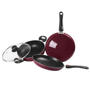 Sartén de Acero Inoxidable SS304 al por Mayor, Juego de Utensilios de <span class=keywords><strong>Cocina</strong></span> con Tapa de Vidrio, Compatible con <span class=keywords><strong>Inducción</strong></span>, para Uso en Cocinas de Hotel - Product Image 1