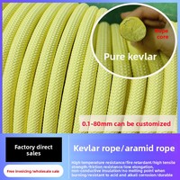 Cordons tressés personnalisés en Aramide Kevlar 10mm 48 brins, anti-UV, ignifuges, résistants à la chaleur, pour applications sous-marines en haute mer, jaunes