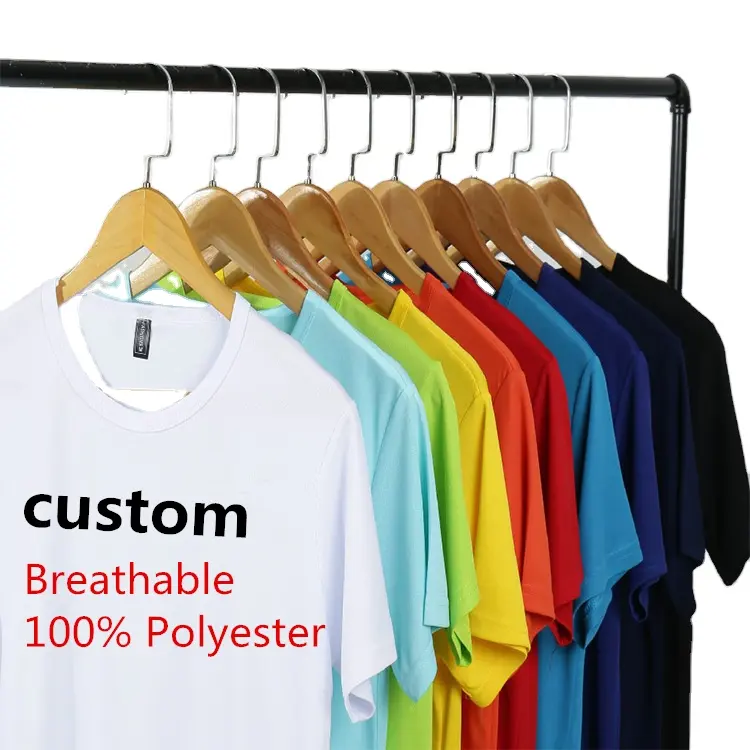 Custom gym wear Sublimation Print 140 gms Men Sportswear T-shirt Breathable Man 100% Polyester Short Sleeve plain t shirt