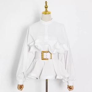 Vestidos de Mujer Más Vendidos, Primavera 2024, Cuello Alto, Manga Larga, Plisados, con Volantes y Cordones - Product Image 6