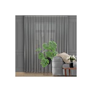Tenda in Tulle di lino grigio piega normale di alta qualità (da 1 a 2.5 pieghe)
