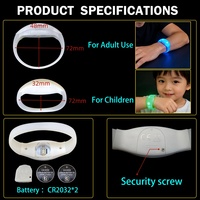 Bracelet LED XV pour Anniversaire et Mariage, Meilleure Vente, Télécommande 433 MHz, Contrôleur DMX/Audio, 15 Couleurs LED, Pulsera Lumineuse Portable