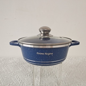 Disine 6pcs Set American Cast Aluminum Casseroles Granite Coating 20/24/28cm Non-Stick <strong>Sauce</strong> <strong>Pot</strong> Cookware Gas Cooker Glass Metal - Product Image 5