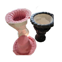 Grand moule en silicone et fibre de verre pour pot de jardin décoratif en béton, nouveau design