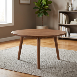 Table à manger ronde moderne en bois massif de luxe, style nordique, imperméable, écologique, durable, 4 places, mobilier de restaurant OEM - Product Image 3