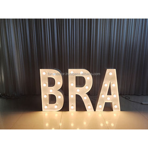 FURUN LED lumière chaude lettres en fer BAR lettre lumières utilisées pour décorer les scènes d'événement de mariage décoration de mariage décoration de fête - Product Image 4