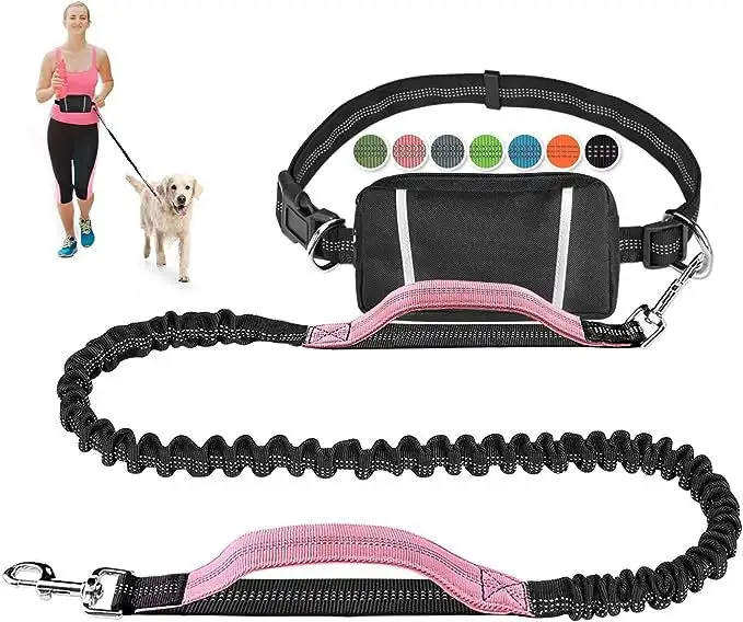 Pet Running Traction Jump Corda Terno Reflexivo Noite Running Esportes Bolsa de Cintura Cross-Border