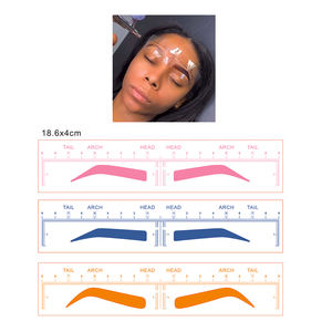 Autocollant de Règle à Sourcils Aérographe PMU 3 Formes, Guide de Cartographie pour <span class=keywords><strong>Dessin</strong></span> de Maquillage des Sourcils, Pochoir à Sourcils - Product Image 2
