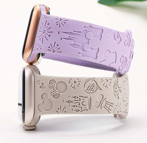 สายซิลิโคนลายนูนธีมดิสนีย์สำหรับแอปเปิ้ล iWatch-ปราสาทและการ์ตูนสายนาฬิกาสำหรับแอปเปิ้ล - Product Image 5