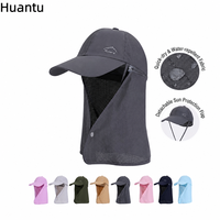 Sombrero de Pescador para Protección Solar de Verano, Impermeable, de Secado Rápido, con Solapa Desmontable y Cremallera, Gorra de Béisbol para Senderismo y Actividades al Aire Libre, Venta al Por Mayor