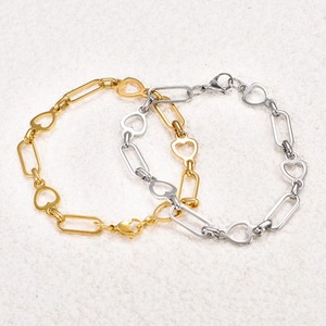Pulseras y Tobilleras de Acero Inoxidable Chapado en Oro para Mujer y Hombre, Cadena de Eslabones para Mano y Pie, Accesorios de Joyería Metálica - Product Image 3
