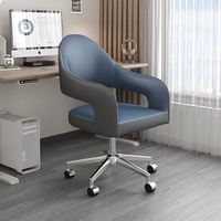 Chaise de bureau exécutive ergonomique moderne en cuir, hauteur réglable, siège pivotant, design imperméable, structure métallique - Commerciale