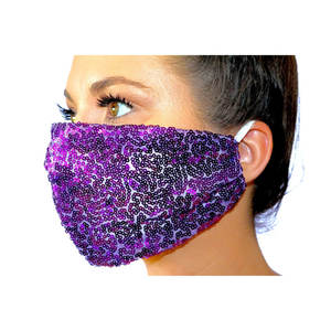 Maschera viola con paillettes - Product Image 2