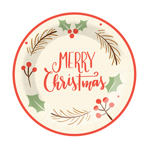 DAMAI Juego de Vajilla Desechable con Forma de Árbol de Navidad, Decoración con Guirnalda de Cascanueces, Platos y Servilletas de Papel - Product Image 5