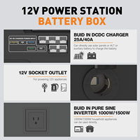 Caja de Conexiones Marina Grande de 110V a 12V, Resistente, ABS+PC, 300W, con USB, para Instrumentos Electrónicos, IP67, Protección Contra Sobrecargas