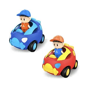 Mini Cartoon Kinder Kunststoff Fahrzeug Reibung Power Pull Back Spielzeug auto Unisex ABS Kunststoff räder für Elektroauto Spielzeug 24 Box