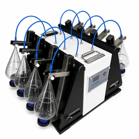 Agitateur à entonnoir séparateur Cenlee 8 positions, à évacuation automatique, haute efficacité, pour extraction verticale de liquides en laboratoire