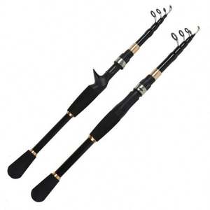Canne à pêche télescopique en composite carbone et fibre de verre pour la pêche en eau douce (bar et carpe) - Multi-sections, durable - Product Image 2