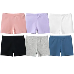 All'ingrosso pantaloncini di cotone solido per bambini e ragazze pantaloni di sicurezza estivi sottili pantaloncini da bambino