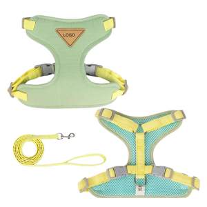 조절 가능한 스트랩과 벨이 있는 고양이 산책용 부드러운 면 소재 탈출 방지 하네스 - Product Image 4