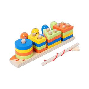 Set di colonne geometriche in legno massiccio giocattoli per educazione precoce per bambini a forma di cervello pratico per bambini che corrispondono a giocattoli educativi per bambini - Product Image 5