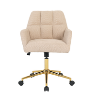 Chaise de bureau moderne en fer métal finition dorée pour salon hôpital atelier restaurant café hôtel meubles