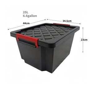 Heavy Duty impermeable 80L 6,6 galones PP almacenamiento de herramientas grandes caja resistente de plástico con tapa 25L - Product Image 1