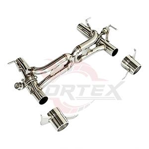 Section de silencieux arrière à soupapes en acier inoxydable poli miroir Vortex avec embouts pour Ferrari 488 GTB Spider 3.9T V8 2015-2019 Mod - Product Image 2
