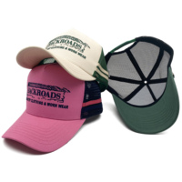 Gorra de camionero con parche bordado de 5 paneles, gorras Snapback en blanco de alta calidad, gorra de camionero de perfil alto personalizada lisa