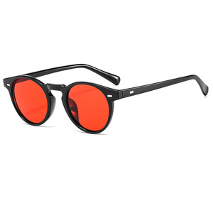 Retro Round <b>Sunglasses</b> Full Rim Unisex Multi-color Lenses 100% UV Protection Casual Style Adult Fashion Shades - Product Image 2