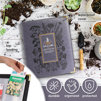 Binder Penyimpanan Paket Benih Ber-resleting, Pengatur Penyimpanan Benih, Album Tahan Air untuk Pecinta Kebun