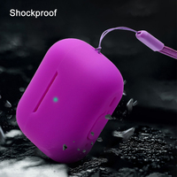 Coque en Silicone pour AirPods Pro 2ème Génération, Étui de Protection pour Écouteurs AirPods Pro 2 avec Boucle en Nylon (Sans Écouteurs)