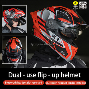 New OEM <span class=keywords><strong>Dot</strong></span> chứng nhận bán buôn tùy chỉnh kép Visor lật lên xe máy Mũ bảo hiểm ABS Modular Racing bảo vệ an toàn - Product Image 2