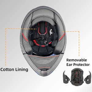 Casque de <span class=keywords><strong>moto</strong></span> modulaire personnalisé, coque en ABS, léger, respirant, casque de <span class=keywords><strong>moto</strong></span> <span class=keywords><strong>Venom</strong></span> à visière relevable avec double visière - Product Image 3