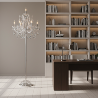 Lampe de sol décorative de luxe, lampe de sol en cristal, lampe de sol moderne pour villa, hôtel, salon, chambre à coucher, lampe sur pied LED, éclairage domestique