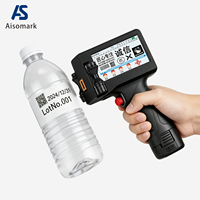 Aisomark - Impresora de Inyección de Tinta Manual Portátil de 12,7 mm para Etiquetas de Fecha, Número de Lote, Logotipo y Código QR, Nueva Máquina de Codificación de Huevos Flexibles