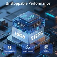 Tablet Resistente con Windows 11 Pro, Pantalla de 10.1 Pulgadas y Resolución de 1920x1200, Procesador Intel I5-8200Y, 16 GB de RAM + 512 GB de Almacenamiento, Resistente al Agua IP65, 4G LTE/Wi-Fi 5/GPS/NFC, Batería de 6000 mAh
