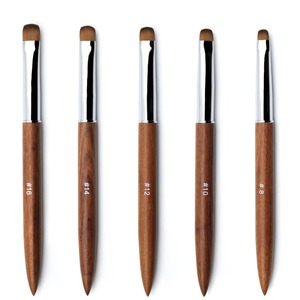 French Nail <b>Brush</b> Sandalwood Handle Acrylic Drawing Rhinestone Gel Painting Manicure Tool 8-16 - Product Image 1