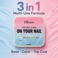 Gel Pat Pat multifonctionnel 3 en 1, crème solide sans essuyage, pour blush d'ongles, peinture dégradée, estampage et poudre à frotter, fournitures pour ongles