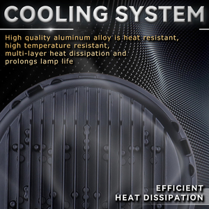 Phare LED Tête de Mort 7 Pouces 6500LM Accessoires Moto Blanc/Jaune Anneau Halo RGB Angel Eye DRL pour Ampoule H4 65W 12V - Product Image 6