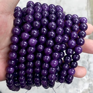 Perles rondes en améthyste naturelle optimisée 7A pour la création de bijoux DIY, accessoires de fabrication manuelle, vente en gros directe d'usine Yiwu - Product Image 2